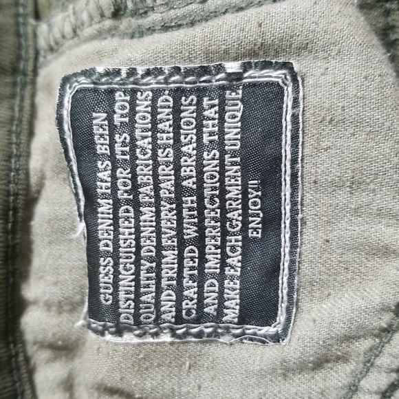 Guess Denim Olive / Army Green Jeans with Lots of Pockets - Picture 12 of 14